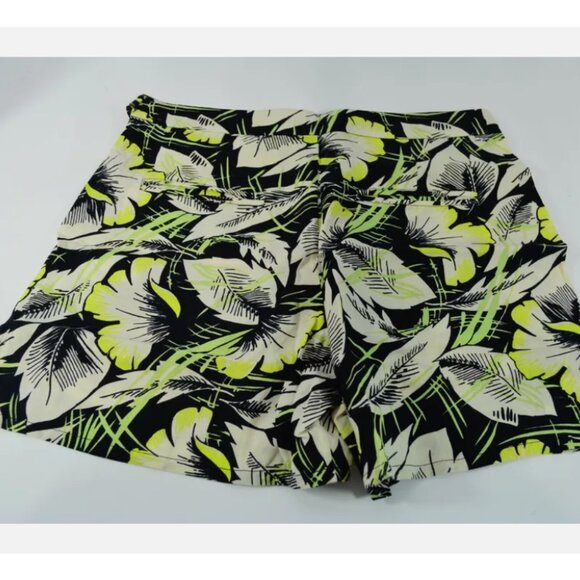 Colourful French Connection Hot House Drape Pleated Tropical Print Shorts - Picture 1 of 11
